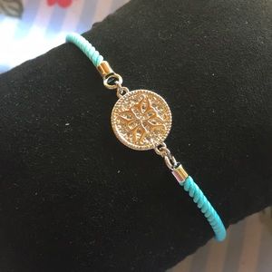 NWOT Rustic Cuff blue bracelet with silver